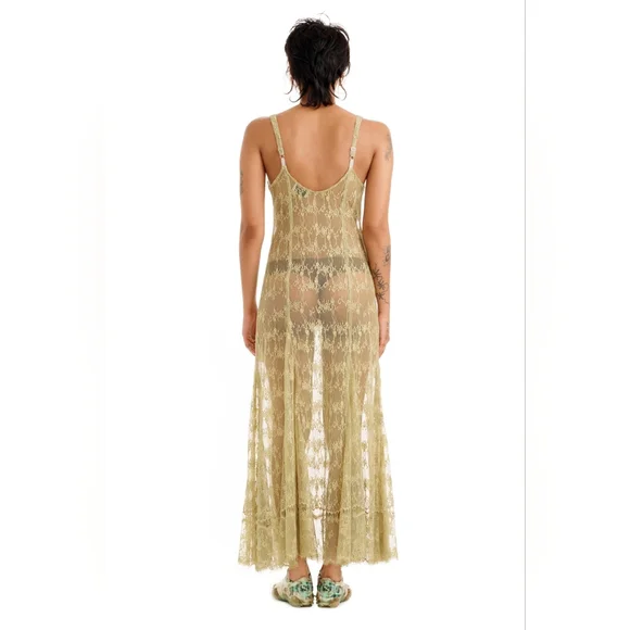 COLLINA STRADA OLIVE PAMELA DRESS Size S